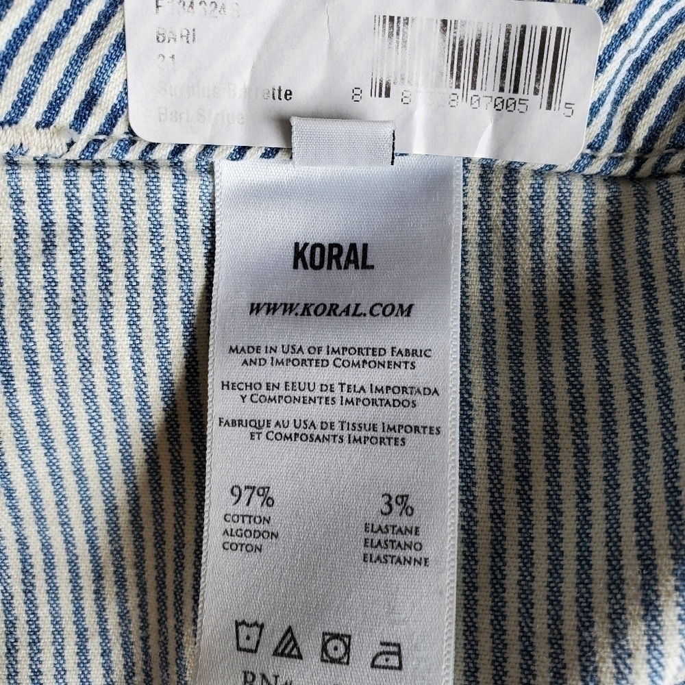 NWT Koral hi-rise pinstripe crop jeans Sz. 31 - Picture 5 of 7